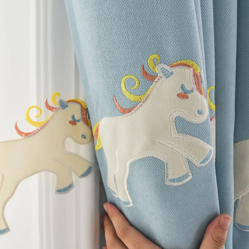 

Online celebrity unicorn cartoon children's bedroom curtain