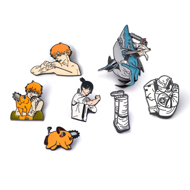 

Chainsaw Man Pins Brooches Pin Cute Things Enamel Pins Badges on Backpack Manga Jewelry Anime Accessories Gifts for Fans