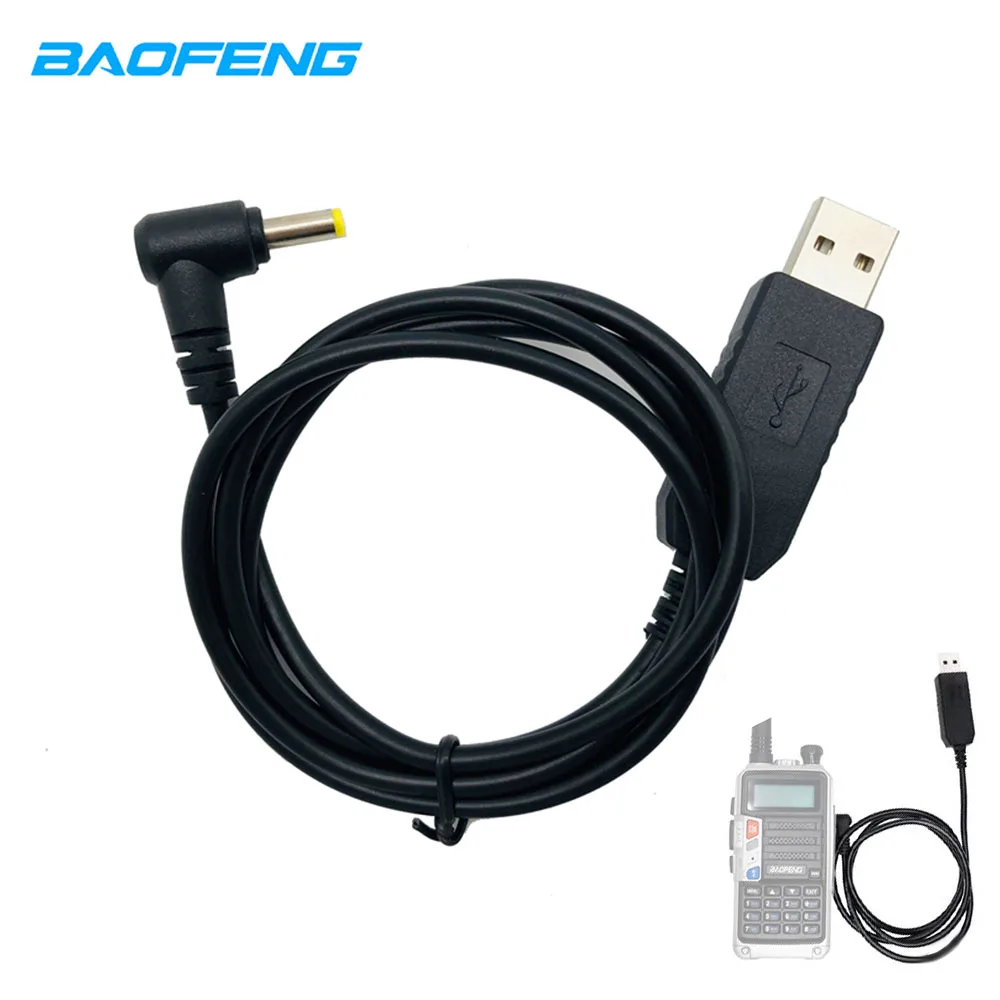 Original USB Power Charging Cable For Baofeng UV-5R Pro Walkie Talkie Charger For BL-5 UV5R PRO UV10R Li-ion Battery Fast Charge