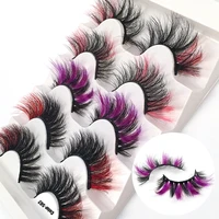 hand made reusable color fake eyelashes soft light curling crisscross thick natural 3d false lashes extensions dhl