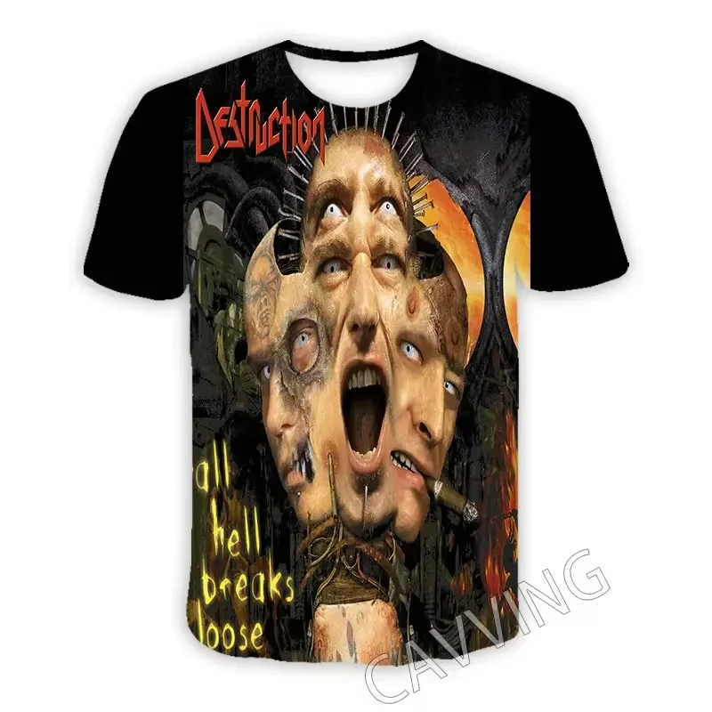 Футболка Мужская/женская с коротким рукавом и 3D-принтом рок-группы