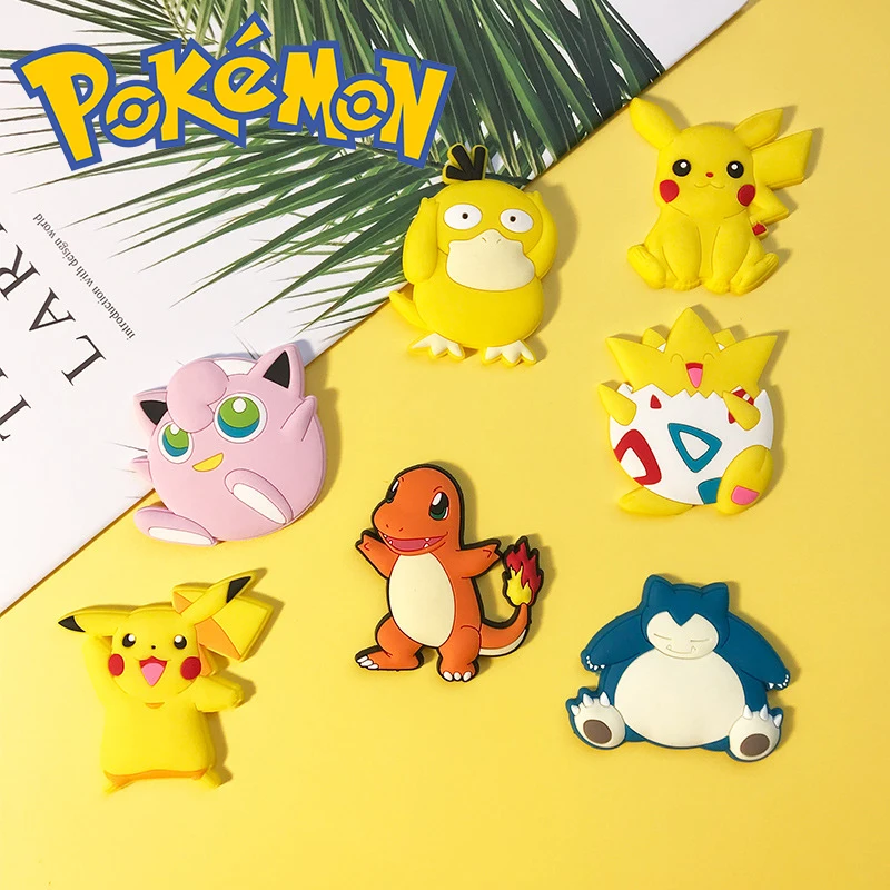 

Pokemon Fridge Magnet Pikachu Squirtle Cartoon Anime Figure Refrigerator Magnetic Sticker PVC Soft Glue Home Decoration Kids Toy