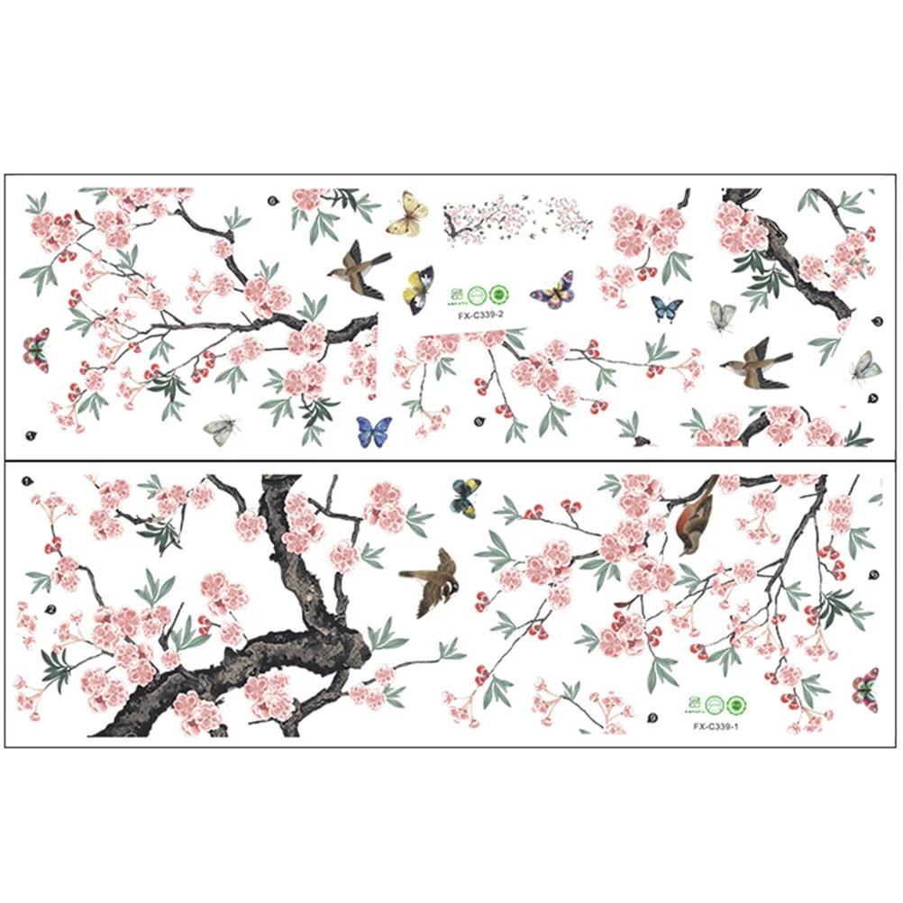 

Wall Wallpaper Bird Decals Stick Peel Stickers Sticker Decal Floral Chinese Paper Branch Flower Room Closet Kitchen Shelf