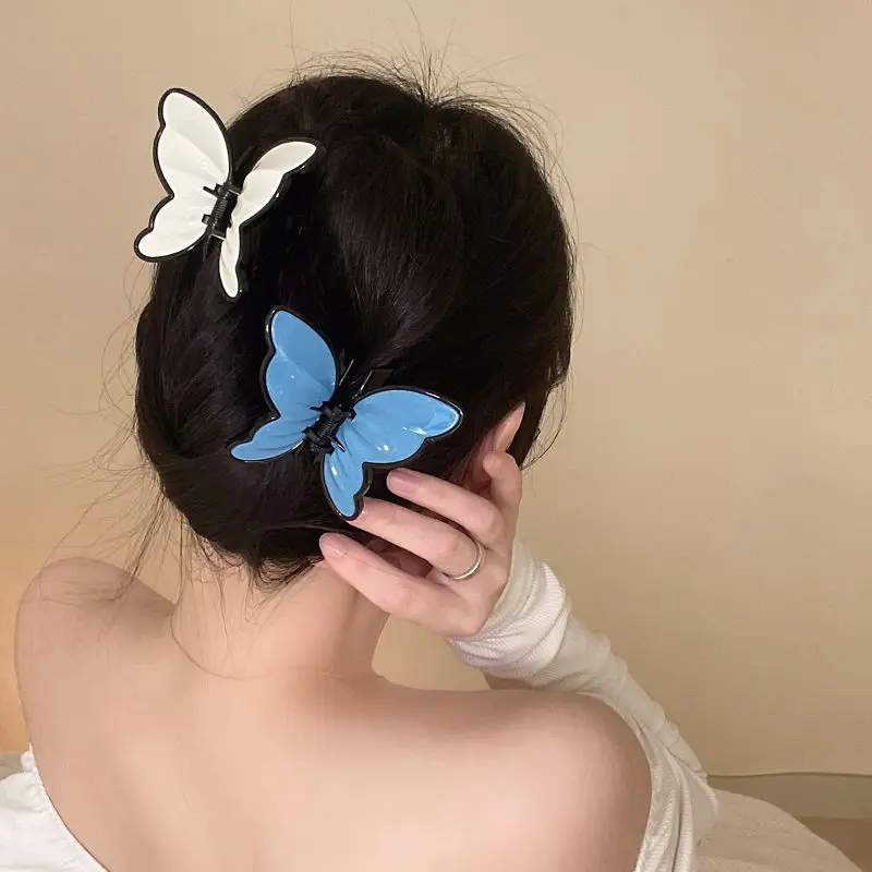 

Casual Acrylic Butterfly Hair Claw Summer Ponytail Clips Headband Hairpin Fashion Accessories Gifts Headwear