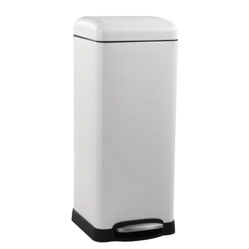 

Retro 8-Gallon Step-Open Trash Can, White
