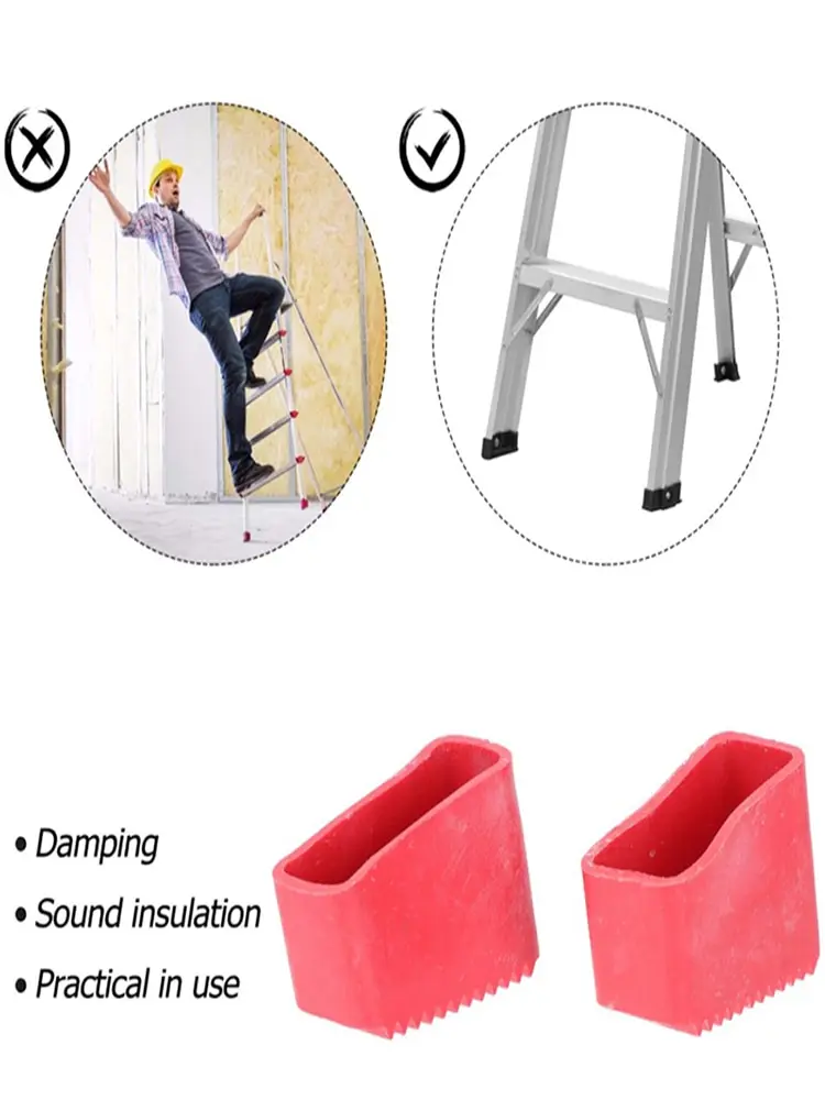 

2 Pcs Thickened Non-slip Foot Cover Multifunctional Ladder Foot Cover Non-slip Ladder Mat Rubber Insulated Foot Cover