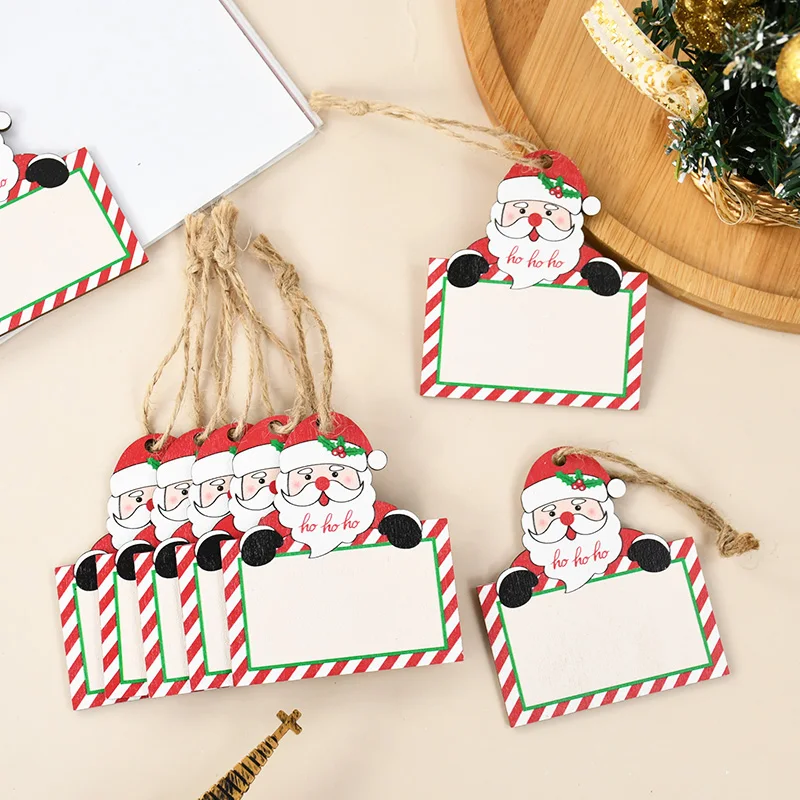 Деревянная доска для объявлений Рождественский кулон Санта-Клаус подвесное