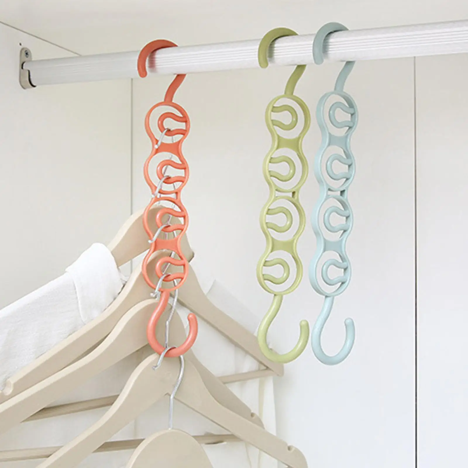 

Home Multi-functional Multi-layer Wardrobe Space-saving And Rack Lower Upper To Storage Hangin Organize Four-hole Clothes H Y9m9