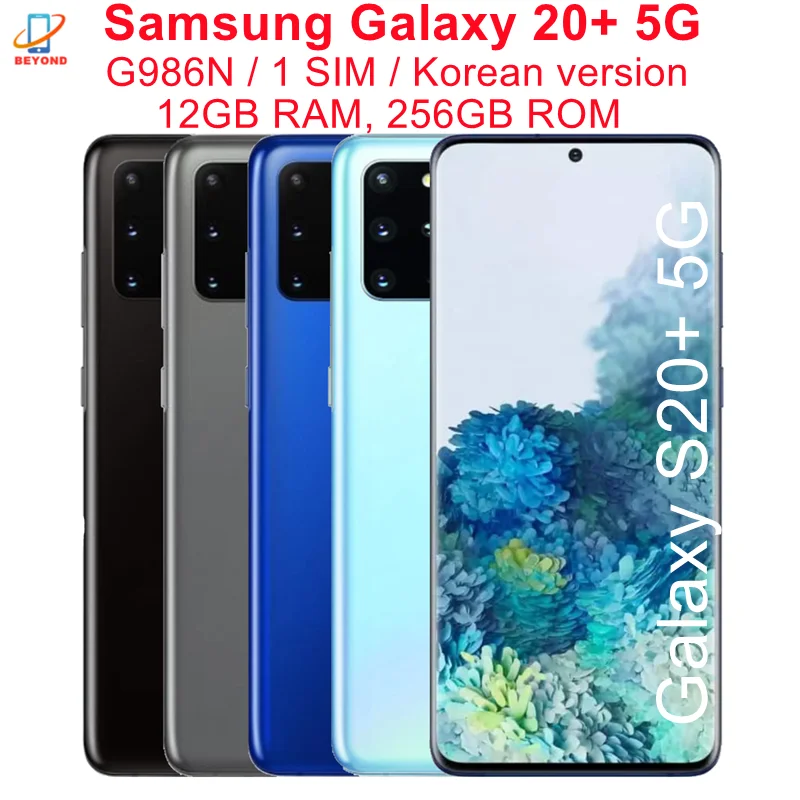 

Новинка 95%, разблокированный оригинальный мобильный телефон Samsung Galaxy S20 Plus, S20 +, телефон, телефон, модель G986N, 256 Гб ПЗУ, 12 Гб ОЗУ, Восьмиядерный ...