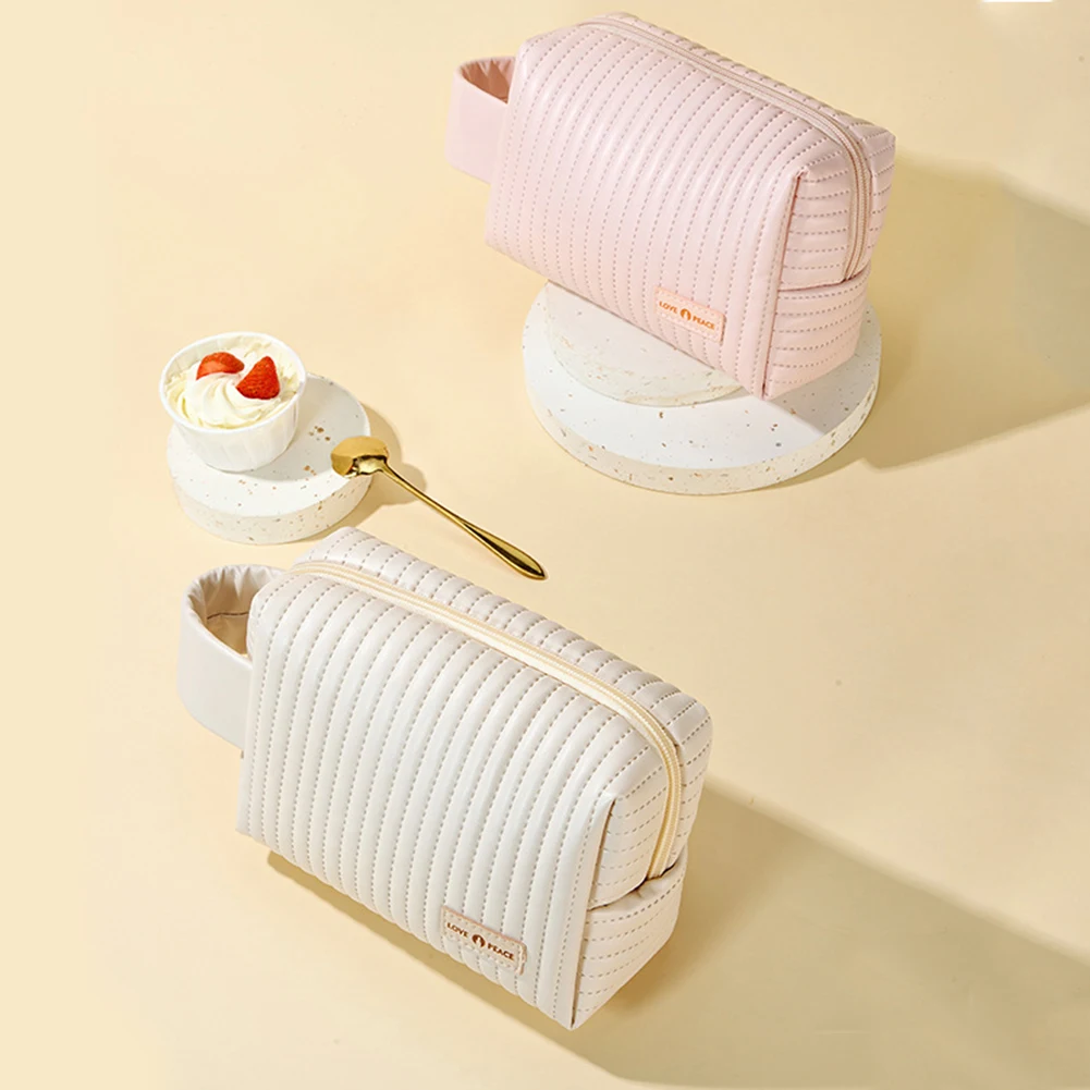 

Fashion Organizer Clutch Bags Cute Make-up Bag Solid Color Portable Casual Simple Elegant Large Capacity for Weekend Vacation