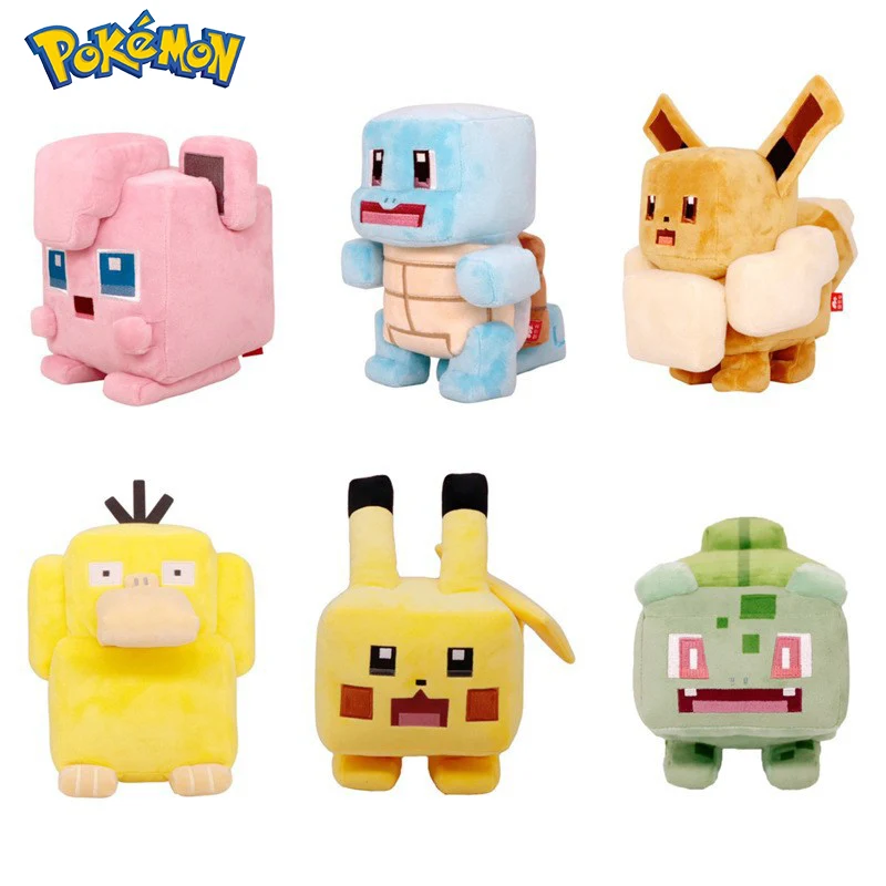 

Anime Pokemon Stuffed Animal Doll Pikachu Charmander Bulbasaur Squirtle Soft Cute Plush Toys Girl Kids Decoration Best Gift