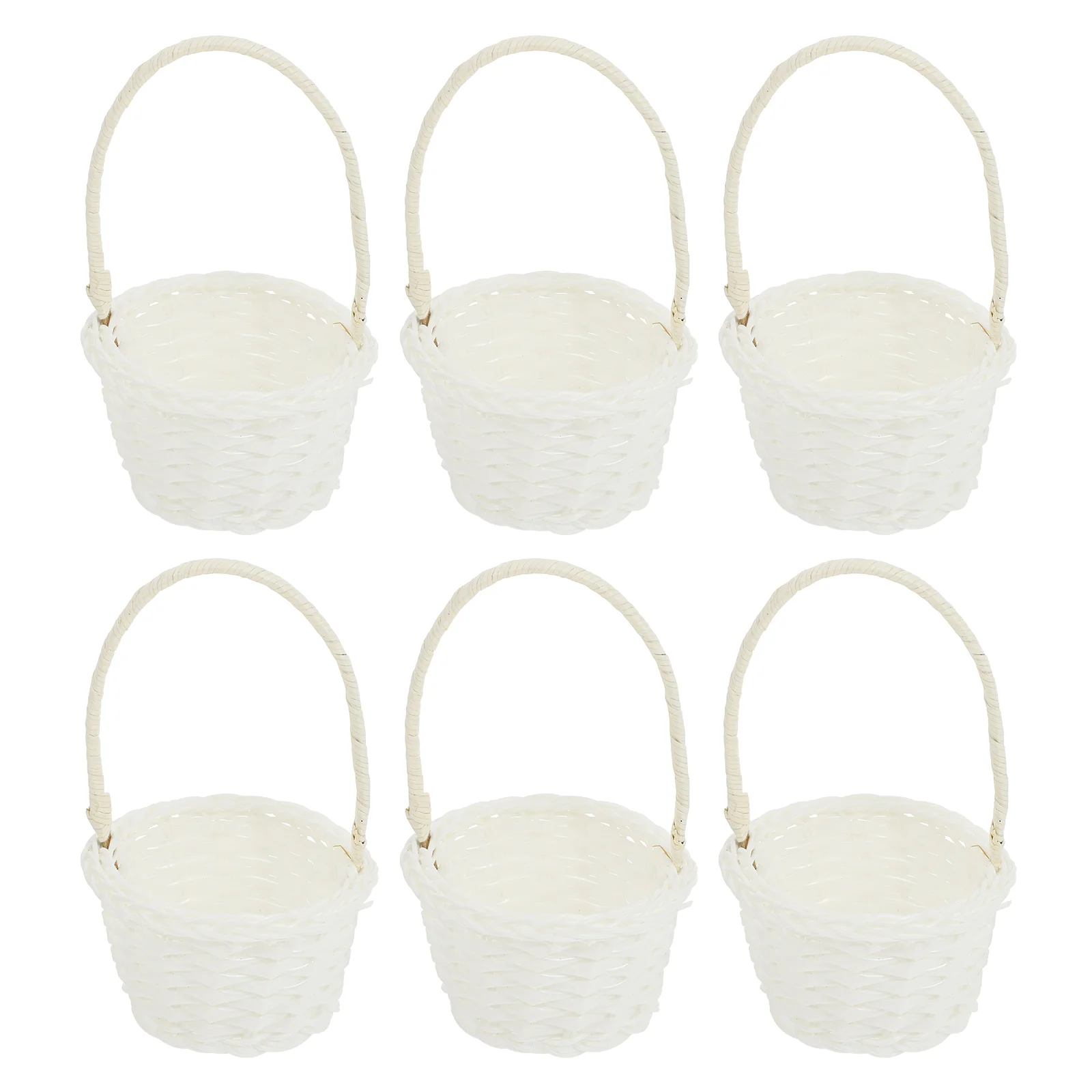 

6 шт., плетеные корзины для столовых приборов, из ротанга