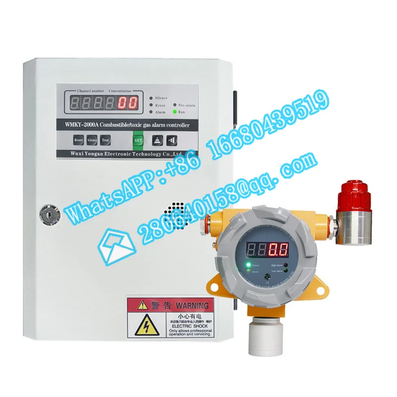 High precision Fixed Multigas Leak Detector Integrated Toxic Combustible Gas - Safety Controller enlarge