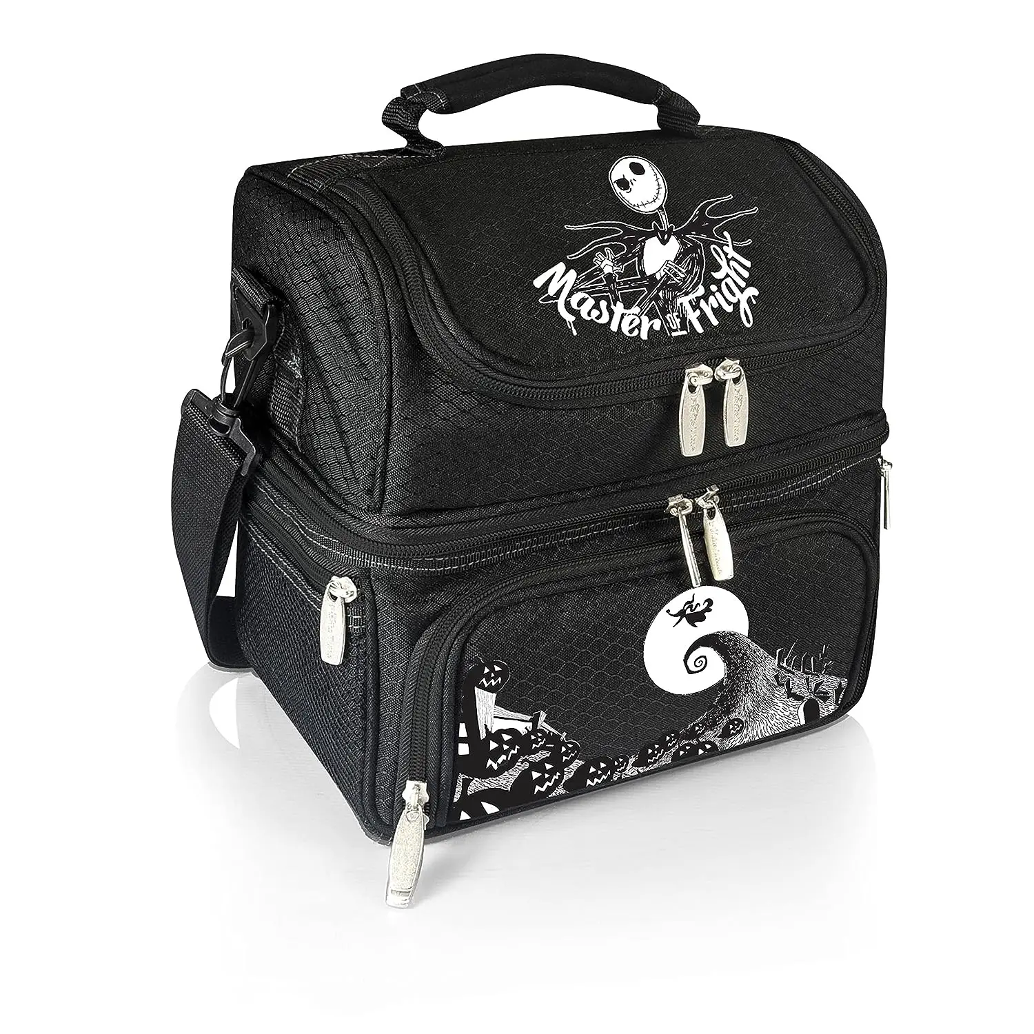 

- a brand - Nightmare Before Christmas Jack Pranzo Lunch Bag - Insulated Lunch Box with Picnic Set - Lunch Cooler Bag, (Black)
