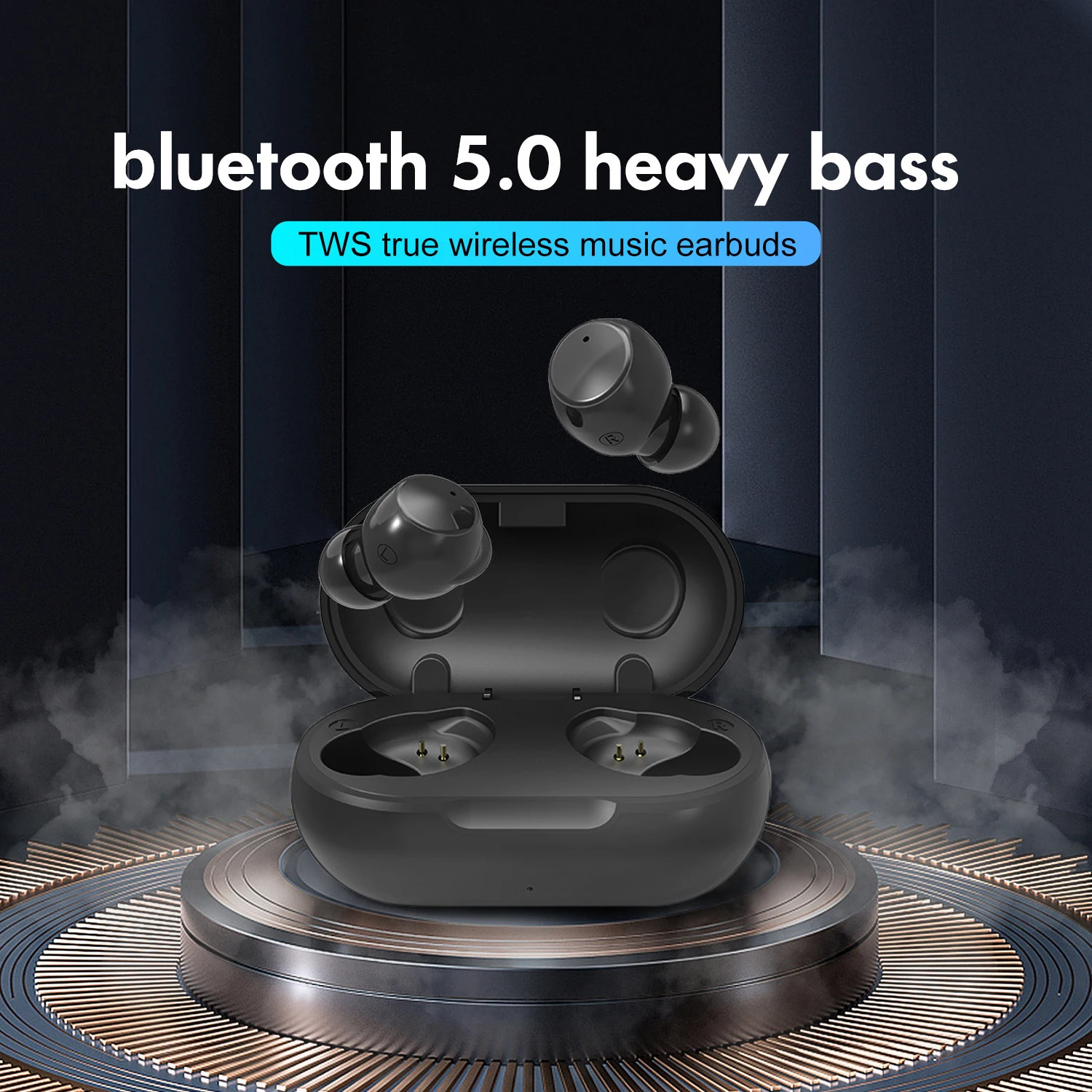 

2022 TWS bluetooth 5.0 Mini Earphone Waterproof Sport Touch Control Headset Heavy Bass Headphone