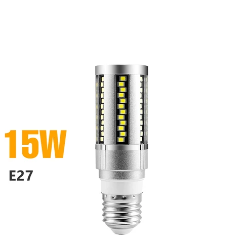 Супер яркая светодиодсветодиодный лампа-Кукуруза E27, высокая мощность, металлическая алюминиевая лампа-кукуруза, коммерческое освещение 15 Вт 20 Вт 50 Вт 80 Вт 100 Вт 120 Вт