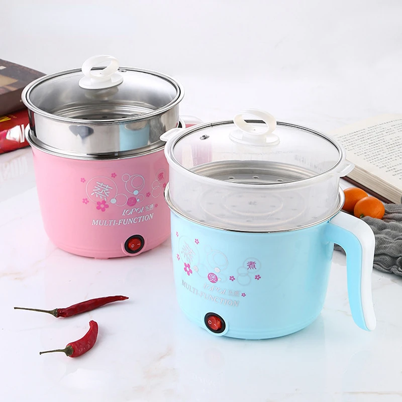 

Multifunction Cooker Home Hot Pot 1-2 People Heating Pan Cooking Pot Machine Mini Rice Cooker Kitchen Appliances