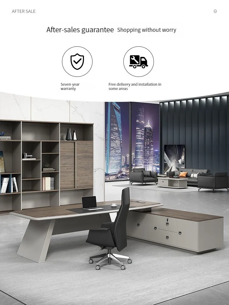 

Минималистичный офисный стол для комнаты, кабинета, босс, лак, многофункциональная мебель, офисная мебель, современный офисный стол