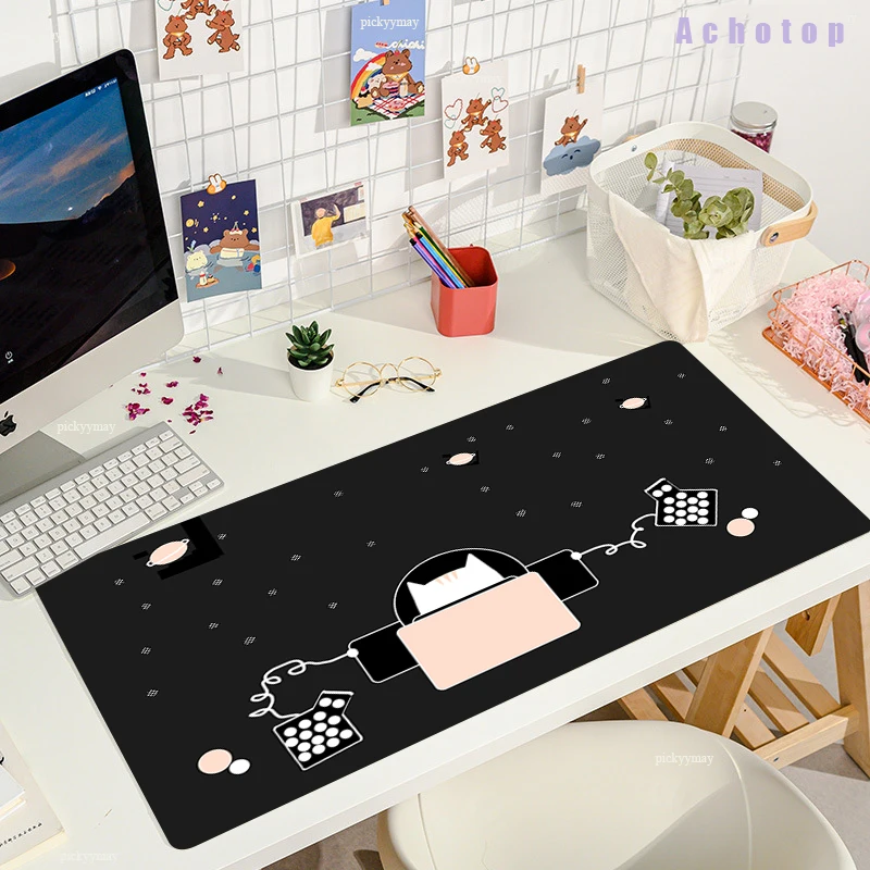 

cat line Scenery Gaming Mouse Pad Gamer Desk Mat Xl Keyboard Pad Large Carpet Computer Table Surface for Accessories Mausepad