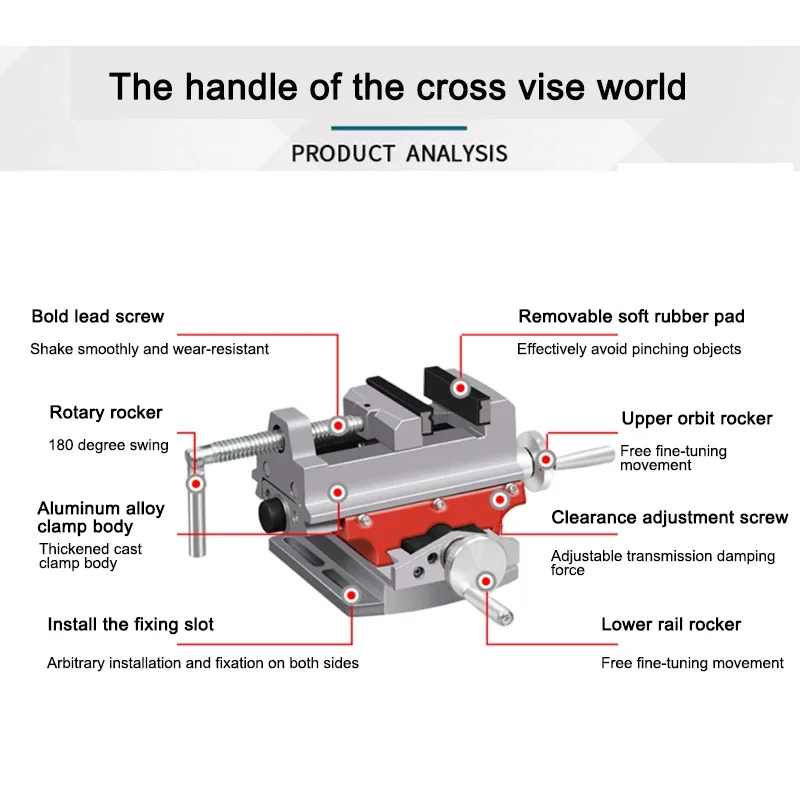 Многофункциональные крестообразные плоские губки бытовые мини-настольные тиски