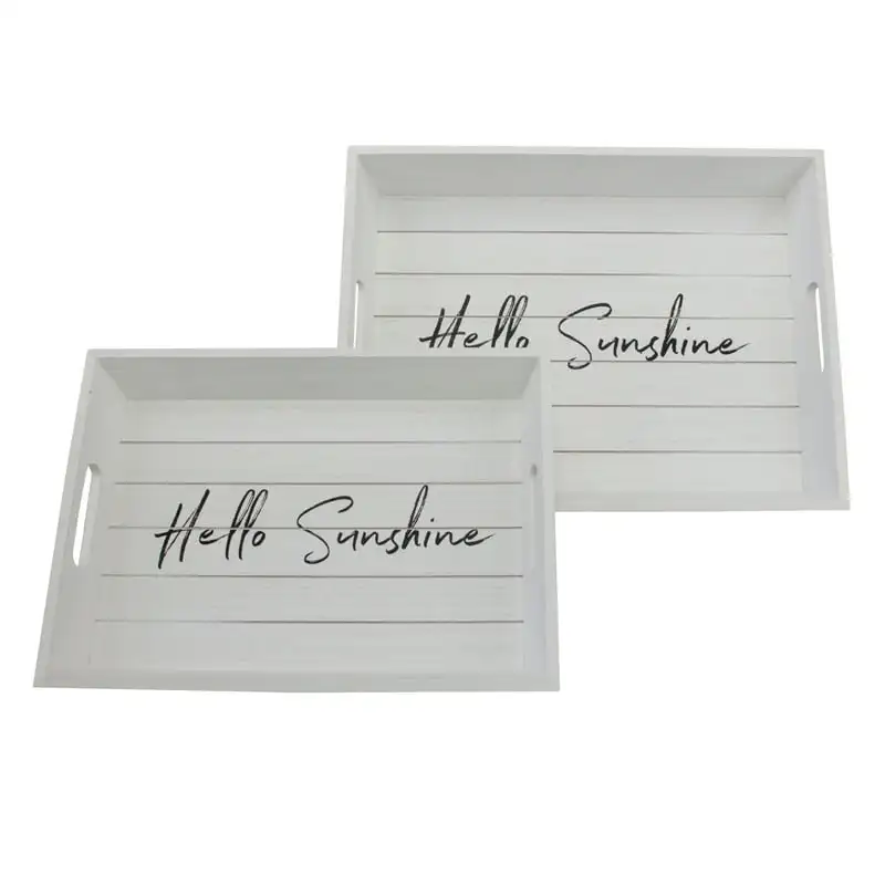 

Набор белых деревянных сервировочных подносов, Hello Sunshine