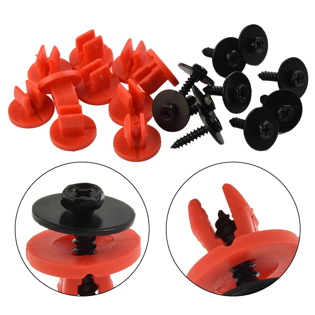 

Engine Undertray Cover Clips Screws Set For Volvo V50 C30 For Jaguar For Ford Focus 10Screws Plus+10Plastic Grommets
