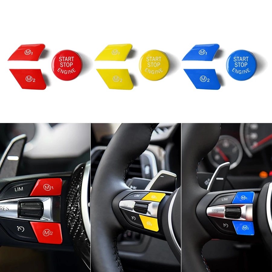 

Car Steering Wheel M1M2 Alphabet Mode START STOP Engine Button Fit For BMW F20 F21 F22 F23 F30 F31 F32 F33 F10 F11 F07 F15 F16