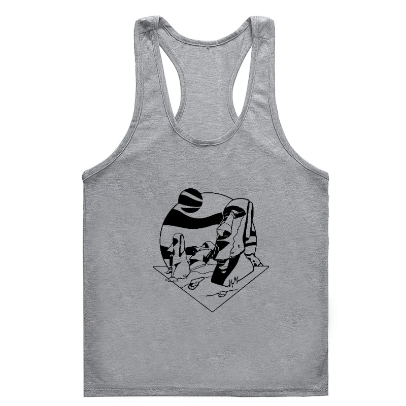 

COOLMIND 100% cotton o-neck cool men Gym t-tank top mencasual sleeveless loose men Gym t-tank top menmale summer loose tank Gym