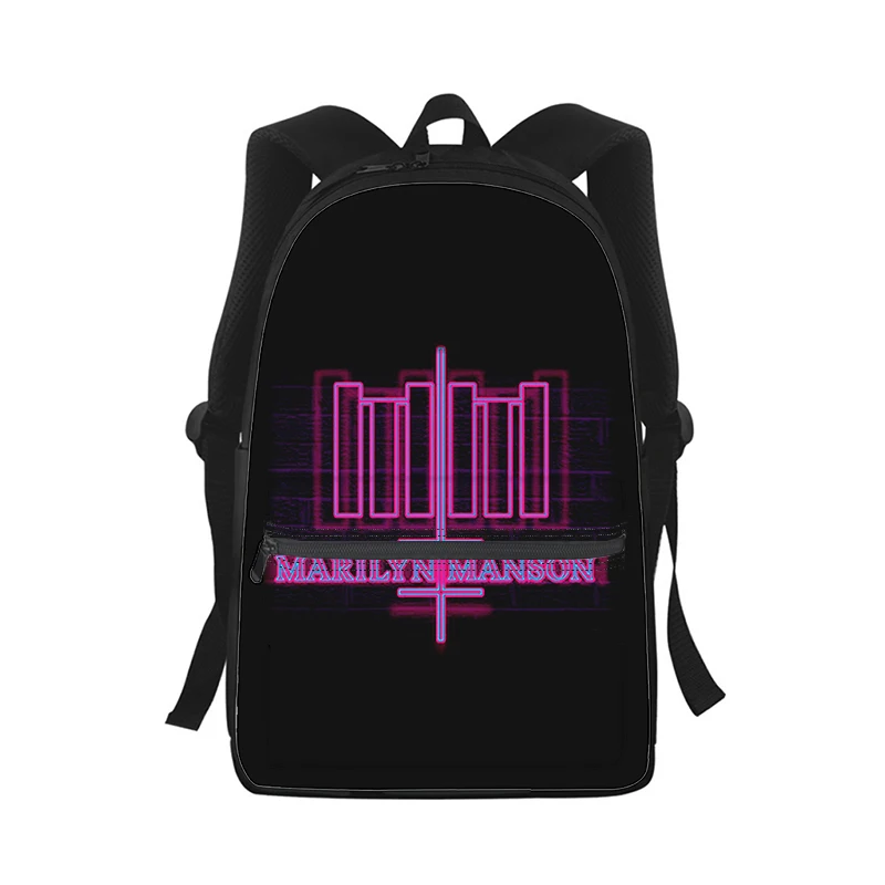 Marilyn Manson Men Women Backpack 3D Print Fashion Student School Bag Laptop Backpack Kids Travel Shoulder Bag