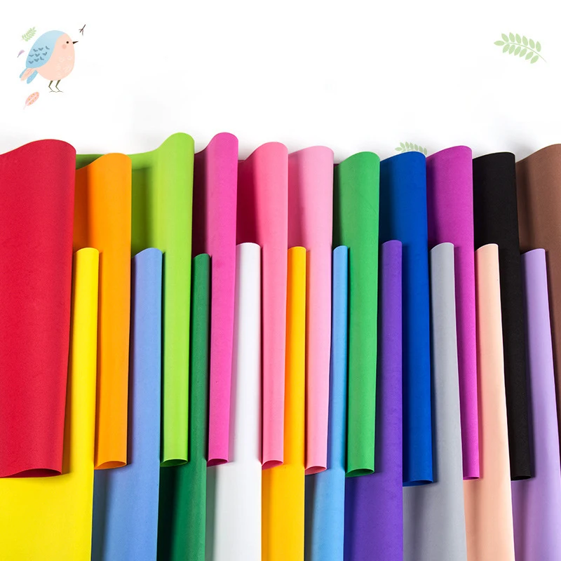

10 Sheets of 50*50cm Large 1mm Thick EVA Sponge Paper Foam Papers DIY Handmade Colored Paper Rubber and Plastic Papers Materials