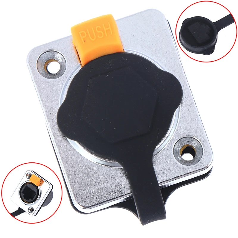 

RJ45 Waterproof Connector Female Panel Mount Sockets Ethernet IP65 Straight