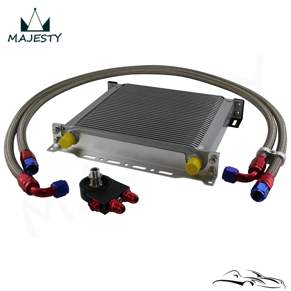 

Universal New-style AN10 34 row oil cooler + thermostat Sandwich Plate kit