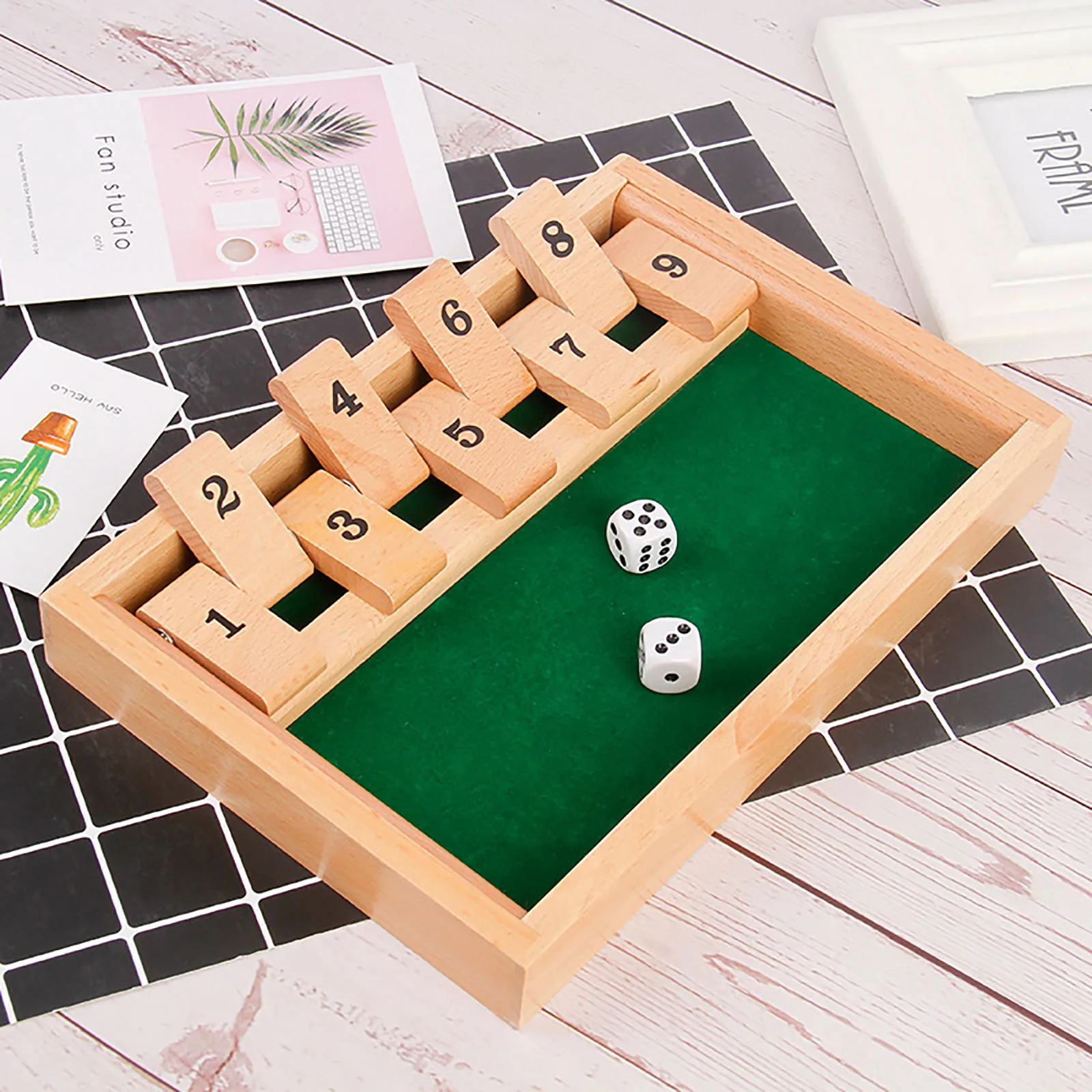 

Stem for 4 Year Old Board Travel Mathematic Dice 4 Shut The Traditional Game Players Wooden Pub Box Education for Girls