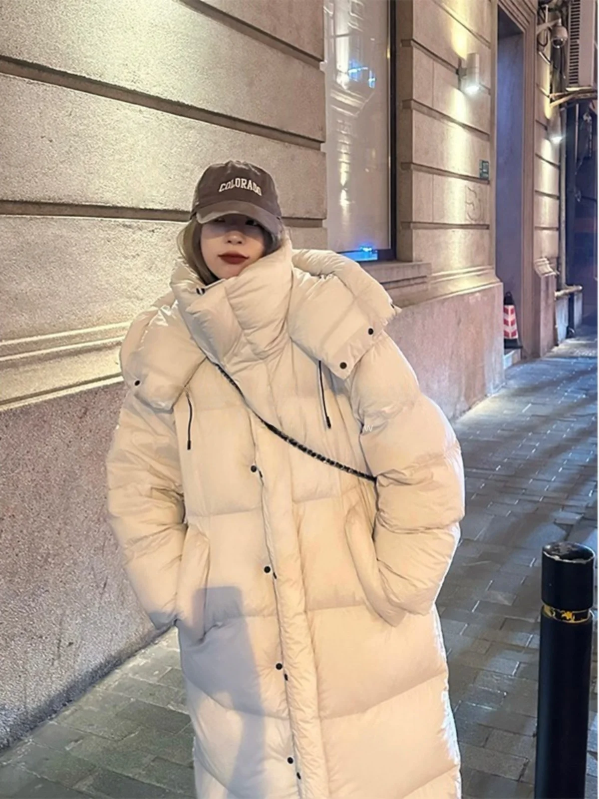 Большое одеяло большого размера длинный пуховик корейской серии одежда с