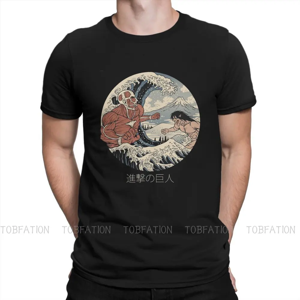 

Футболка Ukiyo-E из «атаки на Титанов», винтажная Готическая свободная футболка с круглым вырезом, Лидер продаж, мужская одежда в стиле Харадзю...