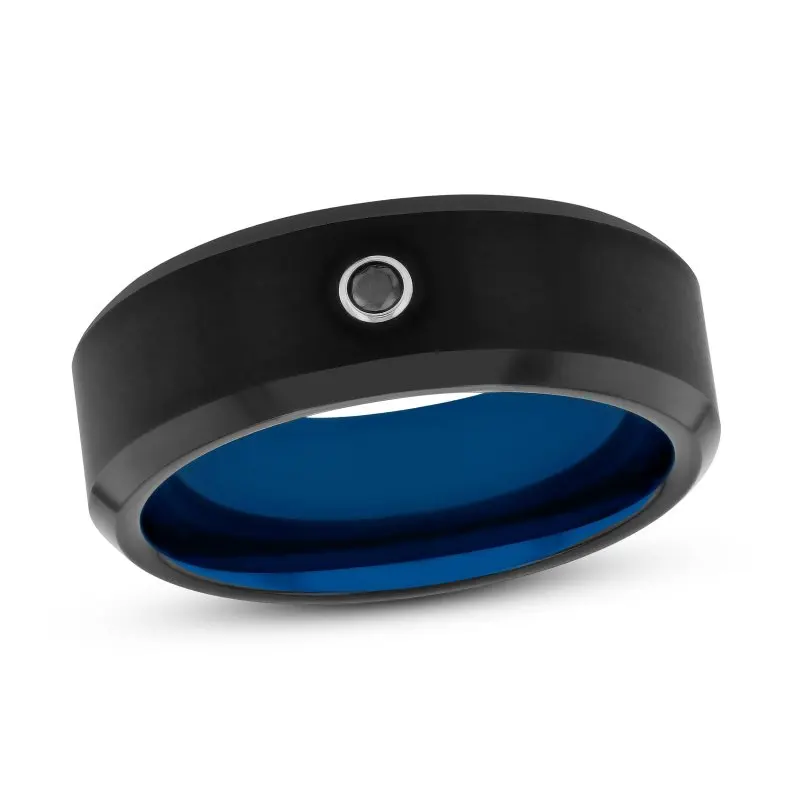 

Мужское кольцо HESHI с черным бриллиантом