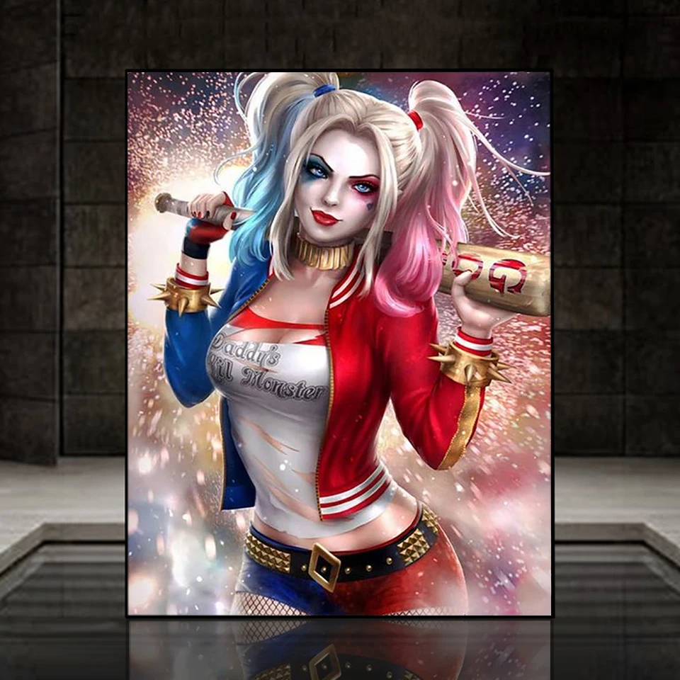 

Diamond Painting Cross Stitch Kit Home Decor Clown Women Paintings New Pictures Art 5d Embroidery Room House Decoration Gifts