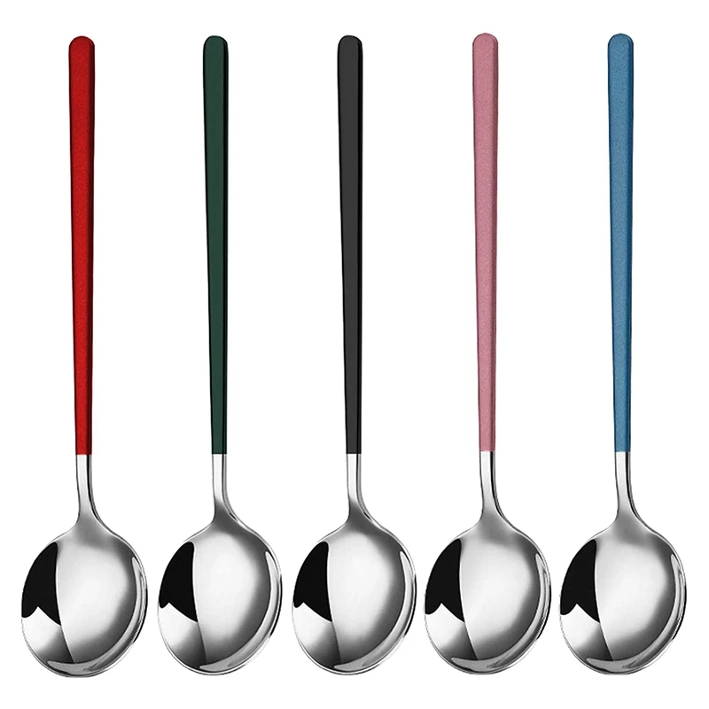 

15 Pack Soup Spoons,Stainless Steel Ice Cream Soup Spoons Coffee Spoons Teaspoons,For Dinner Long Handle Table Spoon