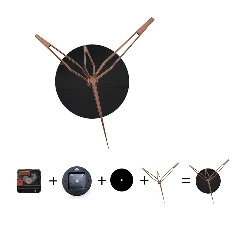 

DIY 12888 Silent Quartz Watch Round Wall Clock Movement Mechanism Parts Repair Replacement with Wooden Needles Home Accessories