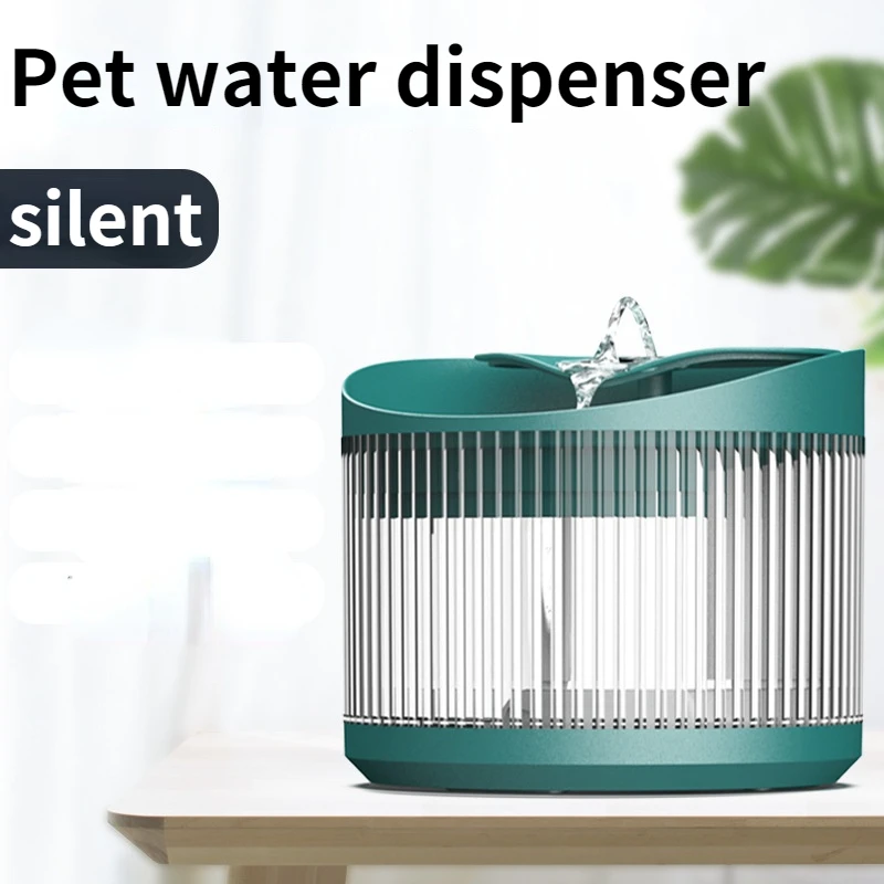 

New Automatic pet feeder water dispenser silent pet water fountain 1.8L large capacity pet products cycle living water bowls