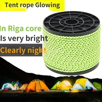 outdoor camping tent wind rope thick all night light reflective rope ceiling nail pull rope fixed rope tent accessories
