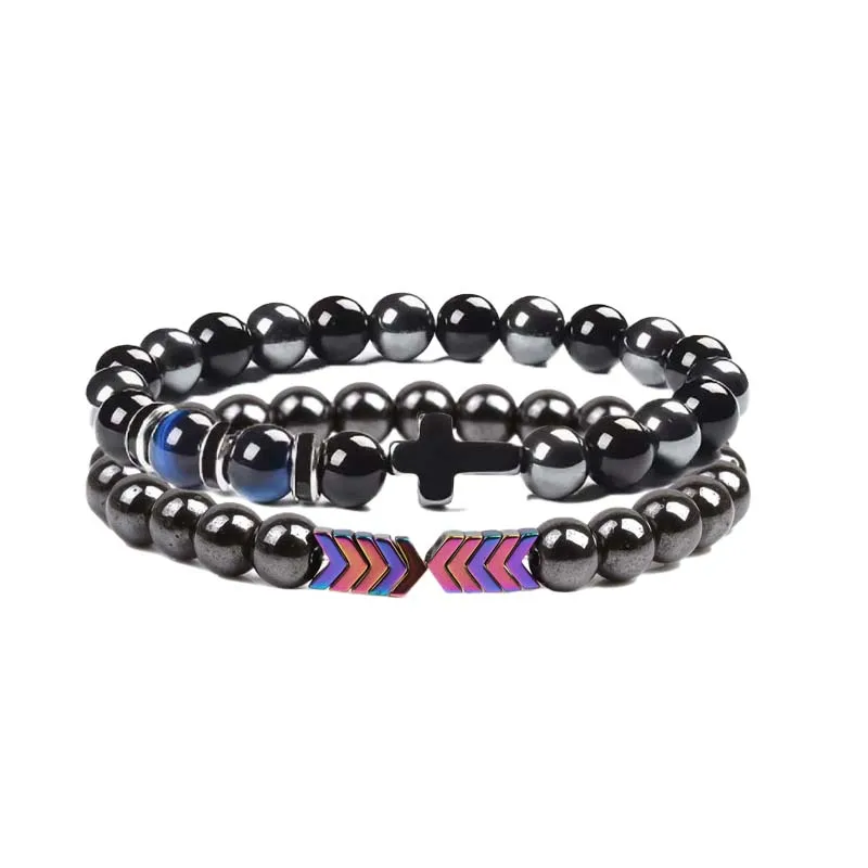 Браслеты из гематита с бусинами для здоровья и энергетики мужчин магнитные