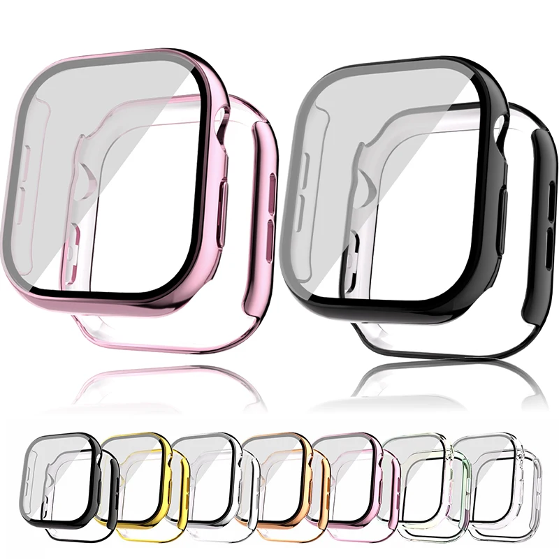 Чехол из закаленного стекла для Apple Watch 46 мм 42 45 41 40 44