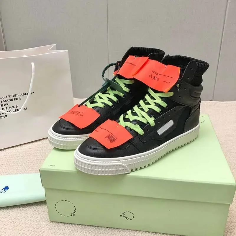 

2024 new trend OFF tide leisure board shoes men and women sports youth WHITE hip-hop white breathable high-top couple shoes ow