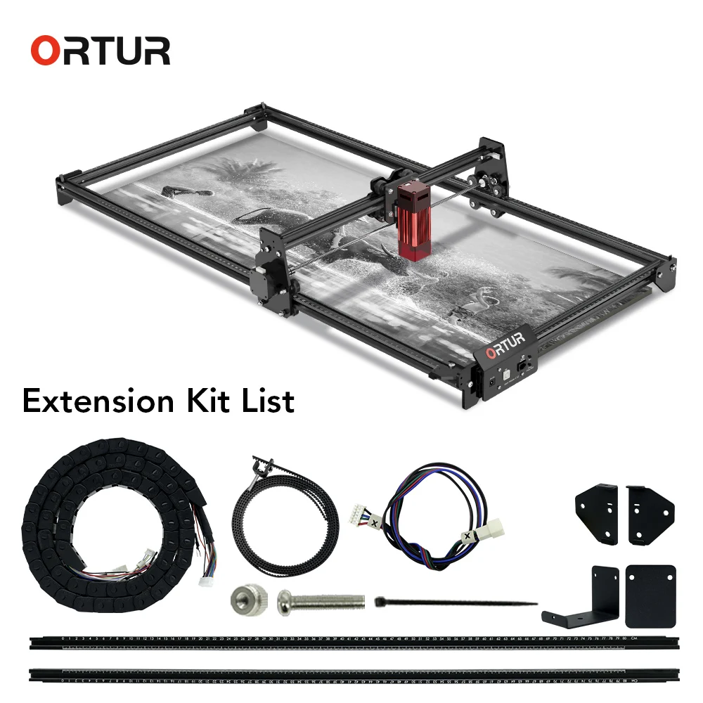 

Large Area ORTUR Lazer Master 2 S2 Engraving Machine Engraving Area Y-axis Extension Kit Expand to 800x390mm Big Size