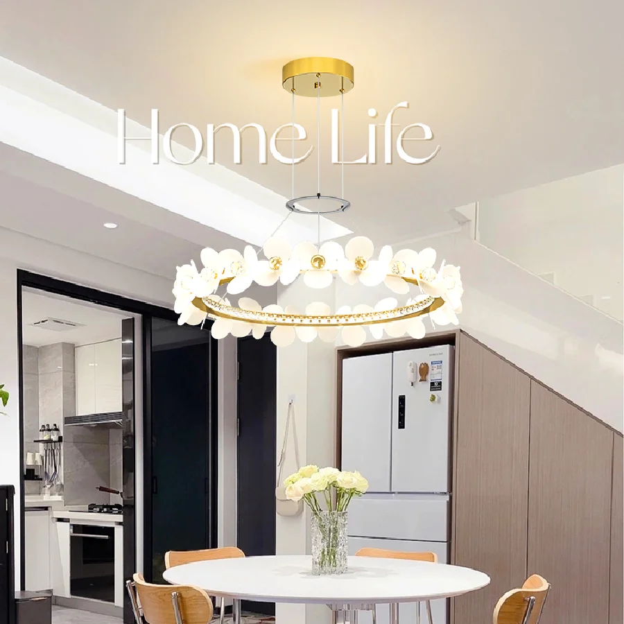 

Garland Bedroom Pendant Lights Modern Minimalist Ins Master Bedroom Chandelier Crystal 2022 Creative Living Room Dining Lamp
