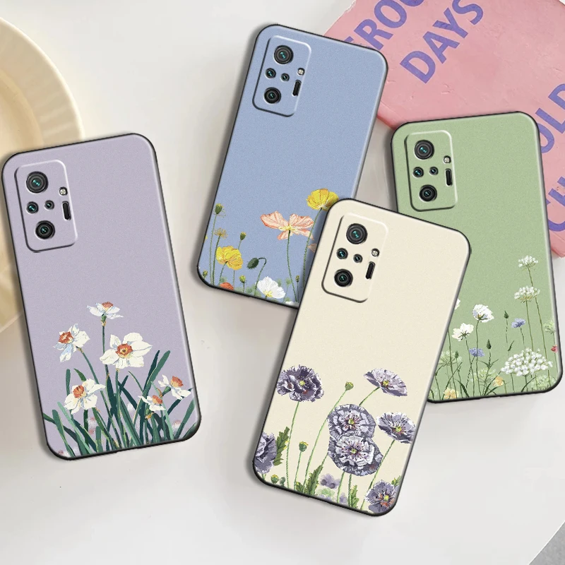

Watercolor Painting Flowers And Plants Phone Case For Xiaomi Redmi Note 9 7 7A 9T 9A 9C 9S 9 8 Pro 8T 8 2021 5G Coque