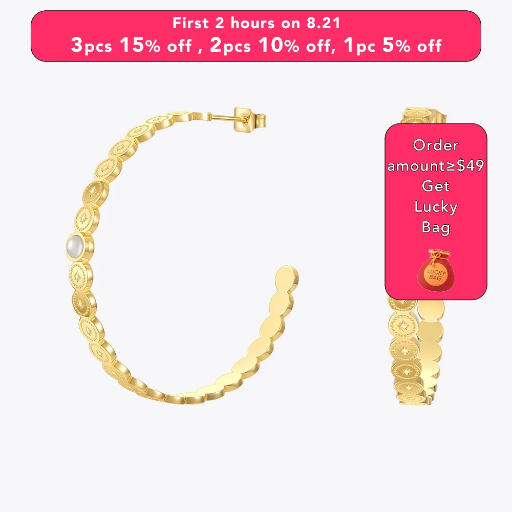 

ENFASHION Hollow Star Dot Hoop Earrings For Women Stainless Steel Piercing Earring Hoops Gold Color Fashion Jewelry Aretes E1248
