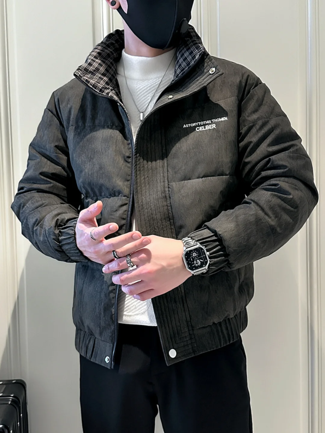 Мужское пальто с хлопковой подкладкой Dir верхняя одежда зимняя модная