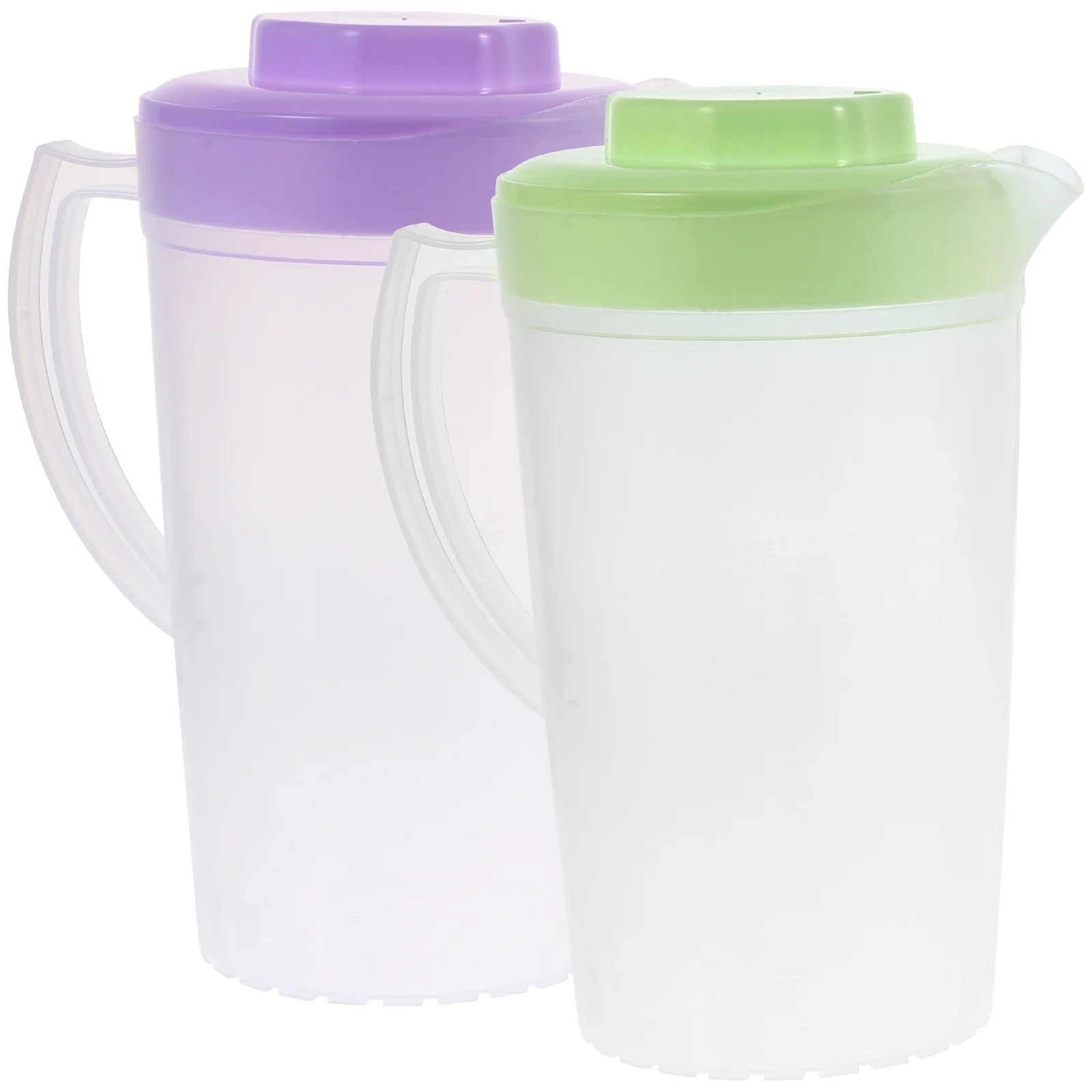 

2 Pcs Decanter Clear Plastic Pitcher Water Jar Juice Pot Large Capacity Beverage Kettle Tea Cold Bottle Household Home